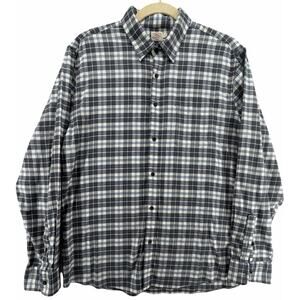 Faherty Long Sleeve Button Up Shirt Blue White Plaid  XXL Business Casual Cabin